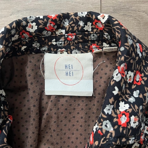 Anthropologie Hei Hei Floral Blazer Multicolor Cropped Jacket Cottagecore - Picture 2 of 5